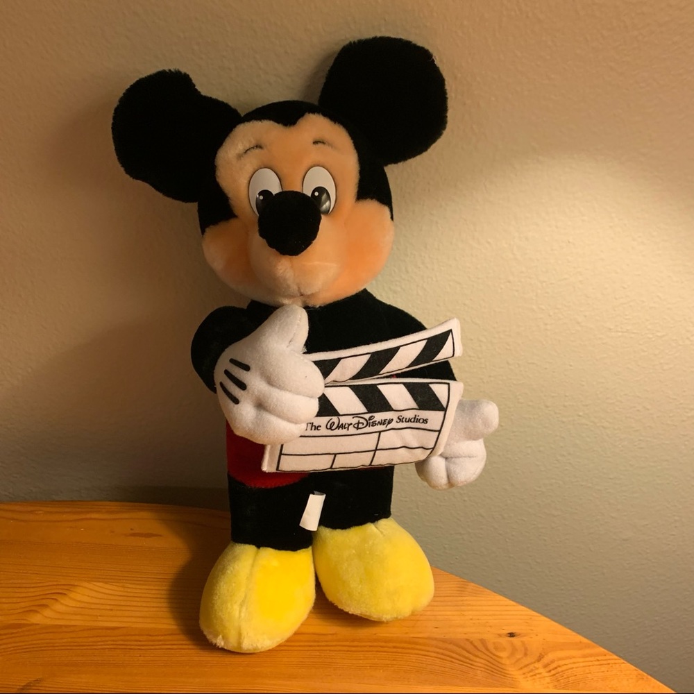 Mickey Mouse Movie Director Clapper Plush Walt Disney Studios Vintage